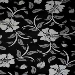 ISIK МДФ глянец Черные японские цветы Н64 (950), 2800*1220*18