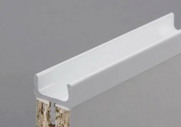 Врезной С профиль для фасадов /039W белый глянец, 4,1м