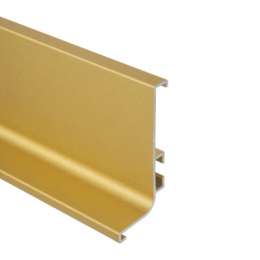 Алюм.горизонтальный L профиль дл. 4,1 м. золото (желтый) бархатный