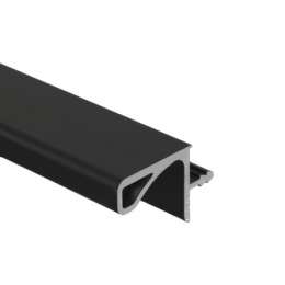 Врезной профиль16 мм для верхнего корпуса  черный матовый 4,1м