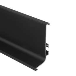 Алюм.горизонтальный L профиль дл. 4,1 м.  черный (Матовый гладкий)