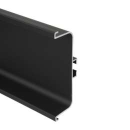 Алюм.горизонтальный C профиль дл. 4,1 м. черный (матовый гладкий)