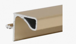 Врезной профиль16 мм для верхнего корпуса  золото (кремовый теплый)  матовый 4,1м